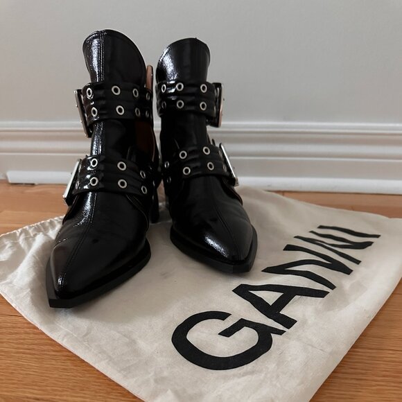 GANNI Buckled Ankle Boots - Picture 5 of 8